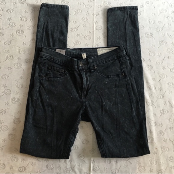 Rag and Bone rose bowl navy leggings jeans size 25 - Picture 5 of 6
